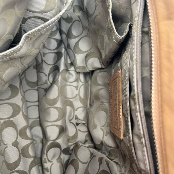 Coach Brown Leather Zip Top Double Buckle Straps - Picture 10 of 14